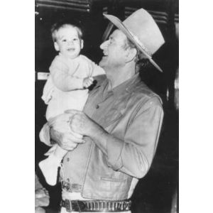 John Wayne with his grandson