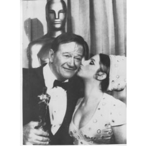 Portrait of John Wayne at the Academy Awards