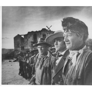 John Wayne on the set of 
