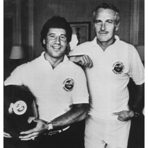 Portrait of Paul Newman with Mario Andretti