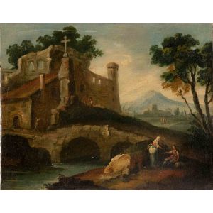 River Landscape with Bystanders