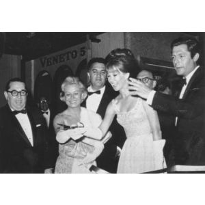 Federico Fellini, Giulietta Masina and Marcello Mastroianni - SOLD