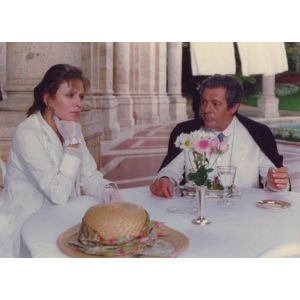 The Italian Actor Marcello Mastroianni with Marthe Keller