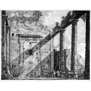 Interno del Pronao del Tempio d'Ercole nella Citta di Cora