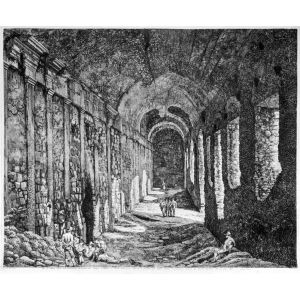 Veduta interna delle Sostruzioni dei Portici del Tempio d'Ercole in Tivoli