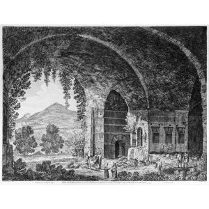 Veduta del Ninfeo di Diana, vicino all’Emissario del Lago di Castel Gandolfo 