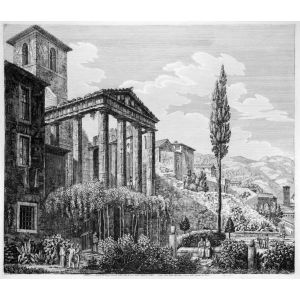 Veduta presa a Ponente del Tempio d’Ercole nella Città dei Cora 