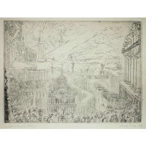 Capture of a strange town by James Ensor - Modern Art Artwork