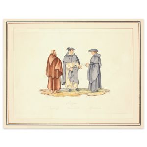 Religiosi by Gio. Batt. Cipriani, after Filippo ferrari - Old Master's Original Print