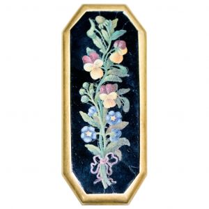 Small Plate with Pansies and Forget-me-not Flowers
