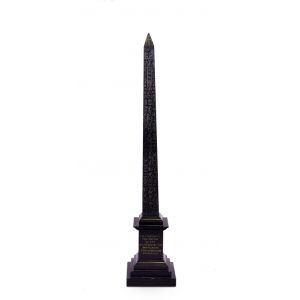 Belgian Black Marble Obelisk by Anonymous - Decorative Object
