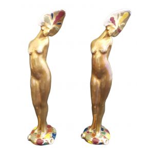 Pair of Female Figurines  - SOLD