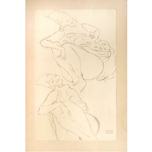 Two Crouching Female Nudes - SOLD