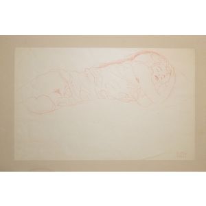 Sleeping Woman (Red Pencil) - SOLD