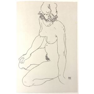 Kneeling Female Nude, Turning to the Right