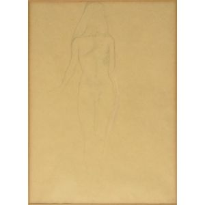 Female Nude Study by Piero Guccione - Contemporary Artwork