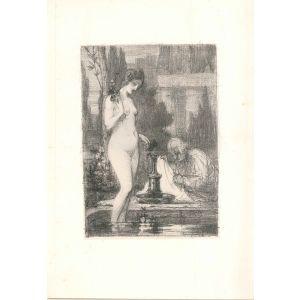 Nude at the Fount by Charles Guerin - Modern Artwork