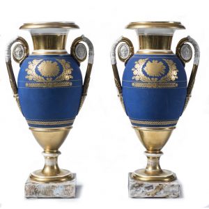Cobalt Porcelain Vases by Anonymous - Decorative Object