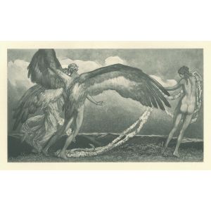 Fall Der Engel by Franz Von Bayros (Choisy Le Conin) - Modern Artwork