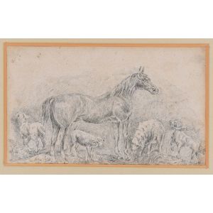 Horse with Herds by Filippo Palizzi - Modern Artworks