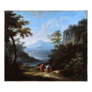 Two Arcadic Landscapes by Jan Frans van Bloemen - old Master's Artwork