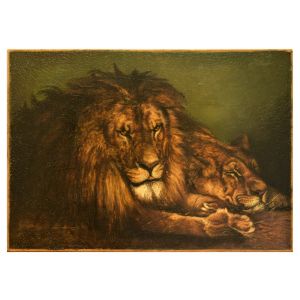Lion And Lioness by Anonymous - Modern Artwork