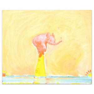 Pink Elephant by Anastasia Kurakina - Contemporary Artwork