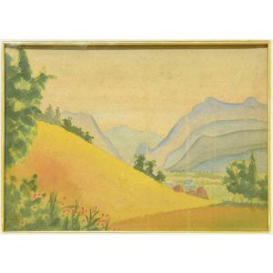 Mountainous Landscape by Marius Carion - Modern Artwork