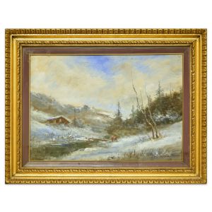 Francesco Mancini - Snowy Landscape - Modern Artwork