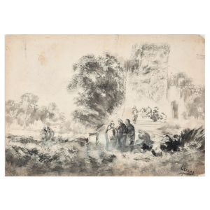 Group of People in Landscape