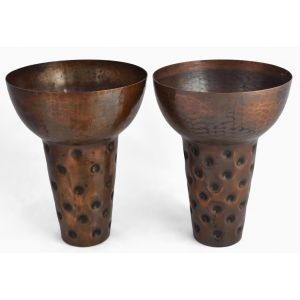 Pair of Vintage Copper Vases