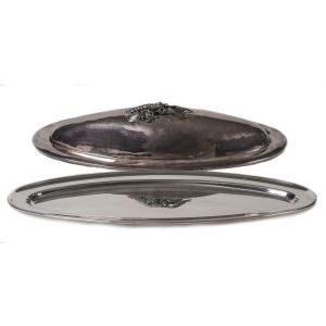 Vintage Hand Made Silver Fish Tray