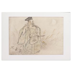 Samurai playing the Flute