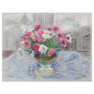 Fleurs dans un vase by Giselle Halff - Modern Artwork