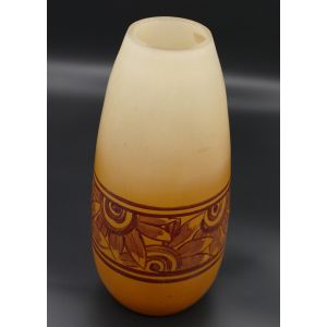 Art Deco Orange Vase