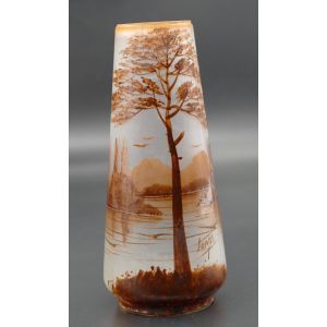 Art Nouveau Marine Landscape Vase 