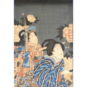 Oriental Women by  Utagawa Kunisada - Modern Artwork