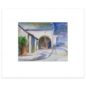 Arc and Houses by Armin Guther- Contemporary Artwork