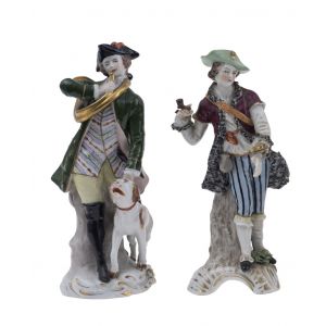 Hunters - Antique Polychrome Porcelains