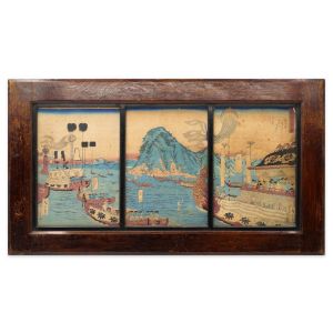 Naval Tryptic by Utagawa Hiroshige - Modern Artwork
