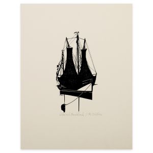 Silhouette of a Sailing Ship