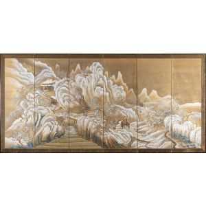 Takahashi Sohei - Snowy Landscape Panel - Modern Artwork