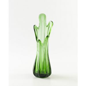 Phytomorphic Green Glass Vase