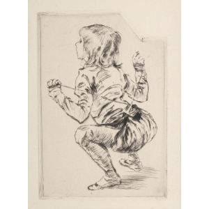 Enfant à accroupi