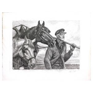 Paysan avec Chevaux