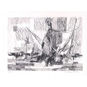 Composition By  Jean Chevolleau-  Modern Artwork