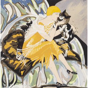 Women with Cat