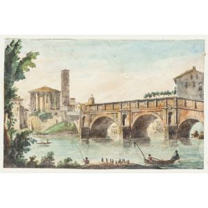 Tiber of Rome by an Anonymous- Old Master Artwork