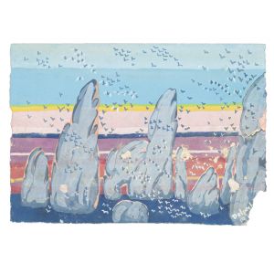 Seagulls by Jean-Raym Delpech- Modern Artwork