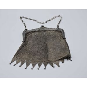 Silver Knitted Handbag